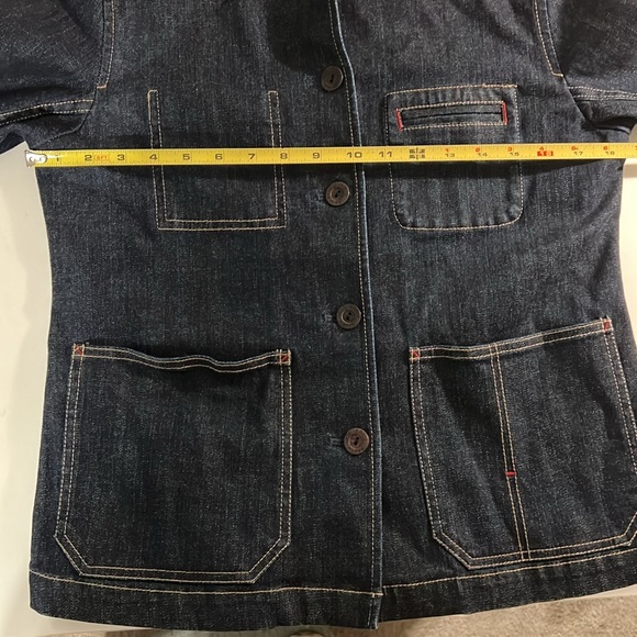 Eddie Bauer Outdoor Outfitter Button Down Denim Jean Jacket Size Petite Small - Picture 7 of 9